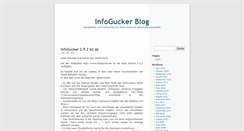 Desktop Screenshot of blog.infogucker.de